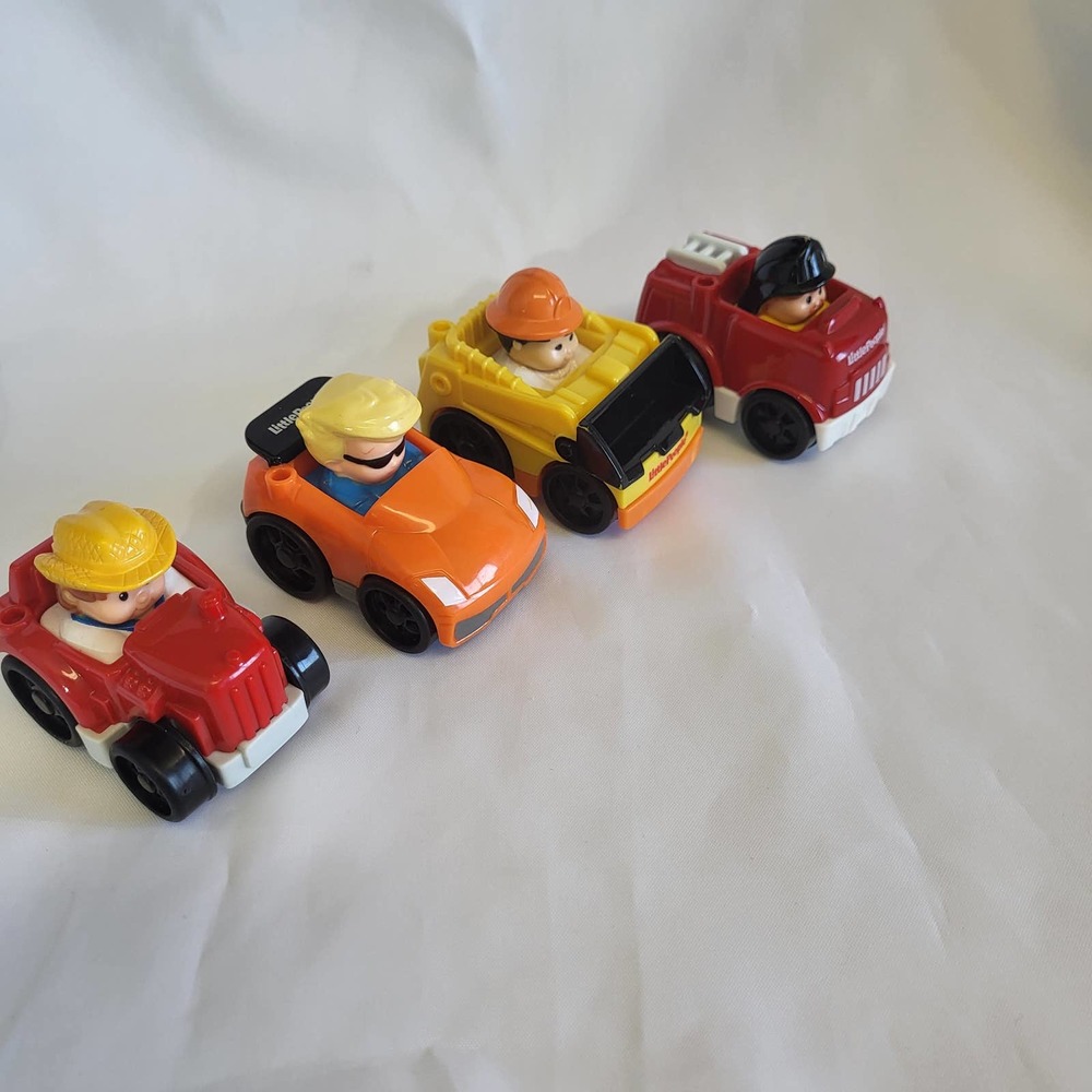 Little People Fisher Price wheelies vehicle Car Payloader Firetruck Tractor